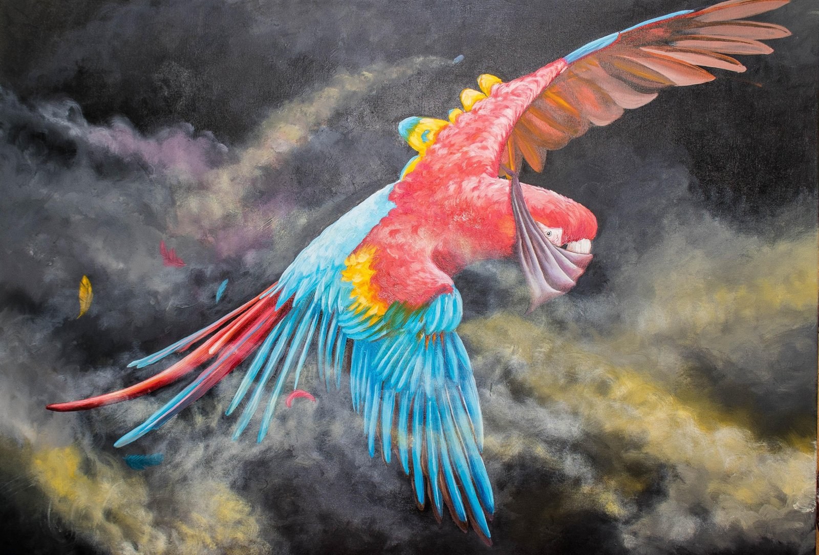 Buscando la libertad — acrylic painting
